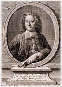 Portrét Jean Francois Lalouette (1651-1728), anglický skladatel a režisér Gravírování. 18. století. Milánská soukromá sbírka od Anonymous Anonymous