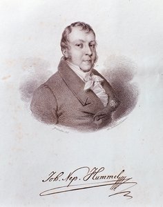 Portrét Johanna Nepomuka Hummela (rytina od Anonymous Anonymous