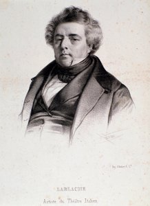 Portrét Luigiho Lablache (1794-1858) Italský a francouzský operní pěvec Gravírování. 19. století. Milánská soukromá sbírka od Anonymous Anonymous
