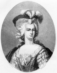 Portrét Marie Antoinetty (1755-1793), královny Francie – rytina z roku 1863 v „Le Livre Rouge – Histoire De L