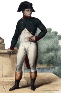 Portrét Napoleona Bonaparta (1768-1821) jako prvního konzula. ilustrace z „“The French Plutarch”” od Edmonda Mennecheta od Anonymous Anonymous