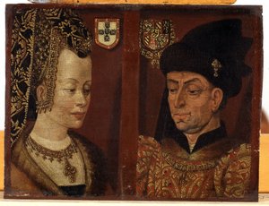 Portrét Filipa Dobrého a Isabely Portugalské, asi 1550 (olej na desce) od Anonymous Anonymous