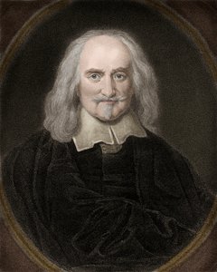 Portrét Thomase Hobbese (1588-1679) anglický filozof - Thomas Hobbes 1588-1679 anglický filozof a politický teoretik od Anonymous Anonymous