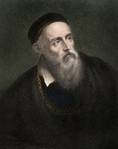 Portrét Tiziana (1490-1576), Tiziano Vecellio, benátský malíř od Anonymous Anonymous