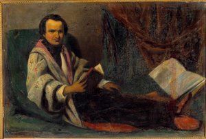 Portrét Victora Huga (1802-1885) Anonymní obraz. 19. století. Slunce 0,66x0,98 m od Anonymous Anonymous