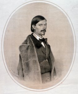 Portrét italského dirigenta, kontrabasisty a skladatele Giovanniho Bottesiniho (Kresba. 1858) od Anonymous Anonymous