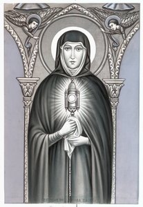 Reprezentace svaté Kláry (Chiary) z Assisi (asi 1192-1253), zakladatelky řeholního řádu klarisek zbožných. Debut soukromé sbírky 20. století od Anonymous Anonymous