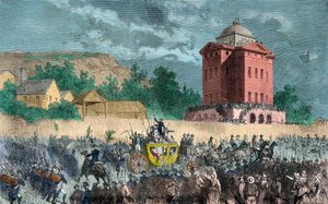 Návrat Varennes, královská rodina přivezla zpět do Paříže 25. června 1791, Rytina, soukromá sbírka od Anonymous Anonymous