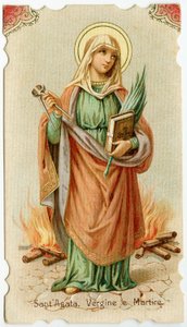 Svatá Agatha ze Sicílie (rytina od Anonymous Anonymous