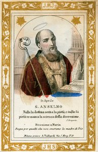 Saint Anselm (rytina od Anonymous Anonymous