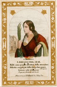 Svatá Bibiana (rytina od Anonymous Anonymous