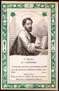 Obrázek Saint Candide zbožný. Pohlednice. počátku 20. století. Soukromá sbírka od Anonymous Anonymous