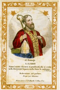 Saint Hilary z Poitiers (rytina od Anonymous Anonymous