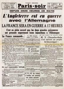 Druhá světová válka (1939-1945) - Druhá světová válka (2. světová válka nebo 2. světová válka): Pařížský večer 4. září od Anonymous Anonymous