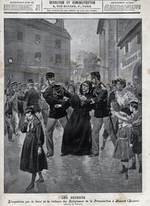 Odluka od církve a státu – Vyhoštění řádových sester z jejich škol policejními orgány v Humontu (Lozere) – obálka „la-croix illustree“ z roku 1902 – od Anonymous Anonymous
