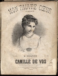 Noty pro text „“ My poor heart „“ od H. Drapiera hudba od Camille de Vos. Soukromá sbírka. od Anonymous Anonymous