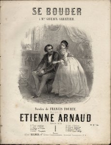 Noty pro “” Se bouder”” text od francis tourte, hudba od Etienna Arnauda. Soukromá sbírka. od Anonymous Anonymous