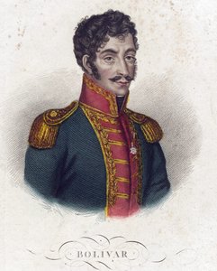 Simon Bolivar (1783-1830) - Anonym - 1825 - Lept, akvarel - 16,6x12 - Soukromá sbírka od Anonymous Anonymous