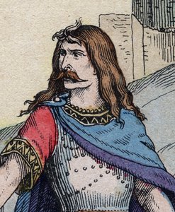 Galský náčelník Vercingetorix (72-46 př. Kr.) - rytina od Anonymous Anonymous