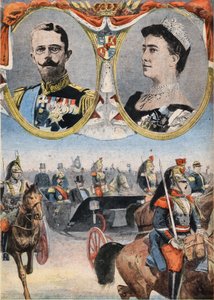 Nejžhavější Francie: král Gustav V (1858-1950) a královna semišové Viktorie (Viktoria de Bade od Anonymous Anonymous