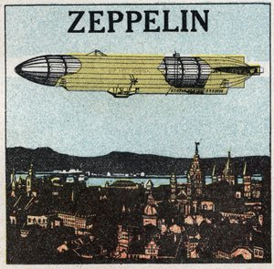 Balónky: zeppelin. Anonymní ilustrace z roku 1925. od Anonymous Anonymous