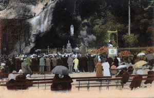 Jeskyně v Lourdes - Hautes Pyrenees (65) kolem roku 1900. od Anonymous Anonymous