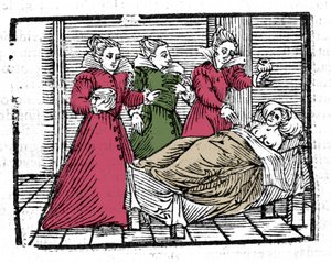 Smrt čarodějnice v „“Compendium Maleficarum”” od Francesca Maria Guazzo nebo Guaccio nebo Guaccius (15?? -16??) 1608 od Anonymous Anonymous