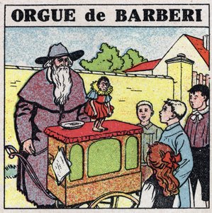Účinky hudby: pichlavý varhanář a opice baví děti na ulici. Anonymní ilustrace z roku 1925. Soukromá sbírka. od Anonymous Anonymous