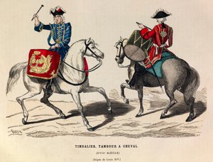 Timbalier a buben na koni za krále Ludvíka XIV. v 17. století - soukromá sbírka od Anonymous Anonymous