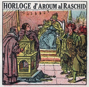 Čas: Haroun al-Rashid (Harun al-Rashid nebo al-Rashid (al-Rashid) nebo ar Rachid (ar-Rashid) nebo el Rashid (el-Rashid) nebo el Raschid (el-Rashid) nebo al Raschid (al- Raschid), chalífa z Abbasidu (763 nebo 766-809). Anonymní ilustrace z roku 1925. Soukro od Anonymous Anonymous