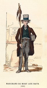 Prodejce jedu na krysy v Paříži v roce 1845, rytina, soukromá sbírka - Rat Poison Seller v Paříži od Anonymous Anonymous