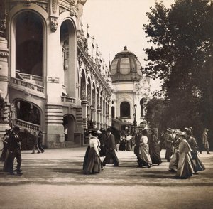 Univerzální výstava 1900 - Výstava Universelle de 1900 v Paříži: Pohled pořízený na Champs de Mars - soukromá sbírka od Anonymous Anonymous
