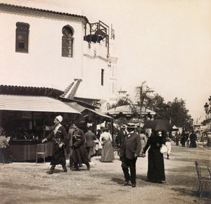 Univerzální výstava 1900 - Univerzální výstava 1900 v Paříži: Káhirská ulice - soukromá sbírka od Anonymous Anonymous