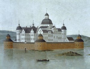 Pohled na Kalmar s hradem Kalmar, Švédsko ... (akvarel) od Anonymous Anonymous