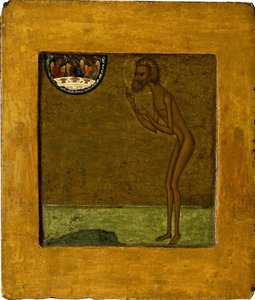 Basil the Blessed, konec 16. století. od Anonymous Russian icon painter