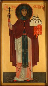 Svatá Eupraxie, kněžna z Pskova od Anonymous Russian icon painter