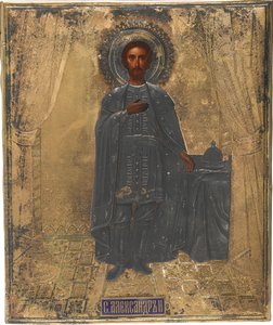Svatý velkokníže Alexandr Něvský, 19. století od Anonymous Russian icon painter