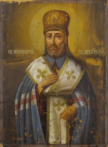 Svatý Inocent, biskup z Irkutska, 19. století od Anonymous Russian icon painter