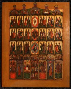 Ikonostas, počátek 19. století. od Anonymous Russian icon painter