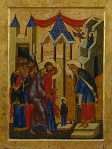 Prezentace v chrámu od Anonymous Russian icon painter