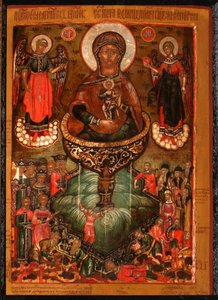 Theotokos životodárné jaro, 1686 od Anonymous Russian icon painter