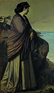 Na pobřeží (moderní Ifigenie) od Anselm Feuerbach