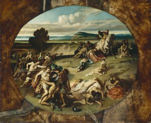 Bitva u Amazonek, 1857 od Anselm Feuerbach