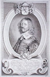 Adriaen Klant van Stedum (1599-1665) z knihy "Portraits des Hommes Illustres", vyryl Cornelis Galle, vydáno 1706 (rytina)