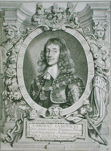 Charles Louis (1617-80) kurfiřt Palatina, z „Portraits des Hommes Illustres“, ryl Petrus de Iode, publikoval 1706 (rytina)