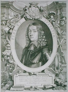 William VI (1629-63) Landgrave of Hesse-Cassel, z „Portraits des Hommes Illustres“, ryl T. Matham, vydáno 1706 (rytina)