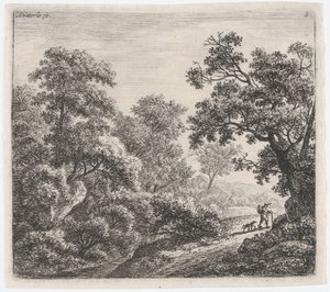 Cestovatel a jeho pes Le Voyageur et son Chien, 17. století. od Anthonie Waterloo