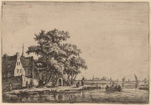 Hřbitov u Waterside od Anthonie Waterloo