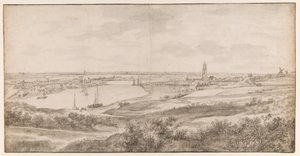 Pohled na Rhenen z východu od Anthonie Waterloo