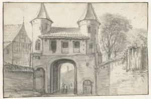 Městská brána v Hamburku (?), při pohledu zevnitř od Anthonie Waterloo
